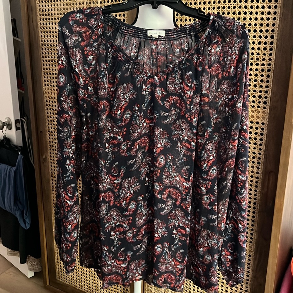 Garnet Hill 100% silk blouse.